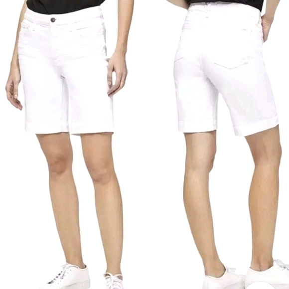 Jen 7 |  7 for All Mankind Womens Denim Bermuda Shorts Stretchy Sz 10 NWT - Picture 1 of 15